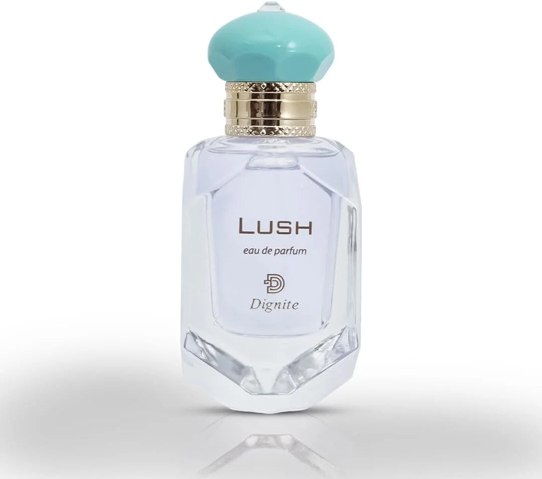 عطر زنانه دیگنیته لاش 50 میل - ادو پرفیوم - ترکیبی پر جنب و جوش از نارگیل، انگور فرنگی سیاه، رز و رایحه های چوبی - عطر گلی میوه ای برای زنان