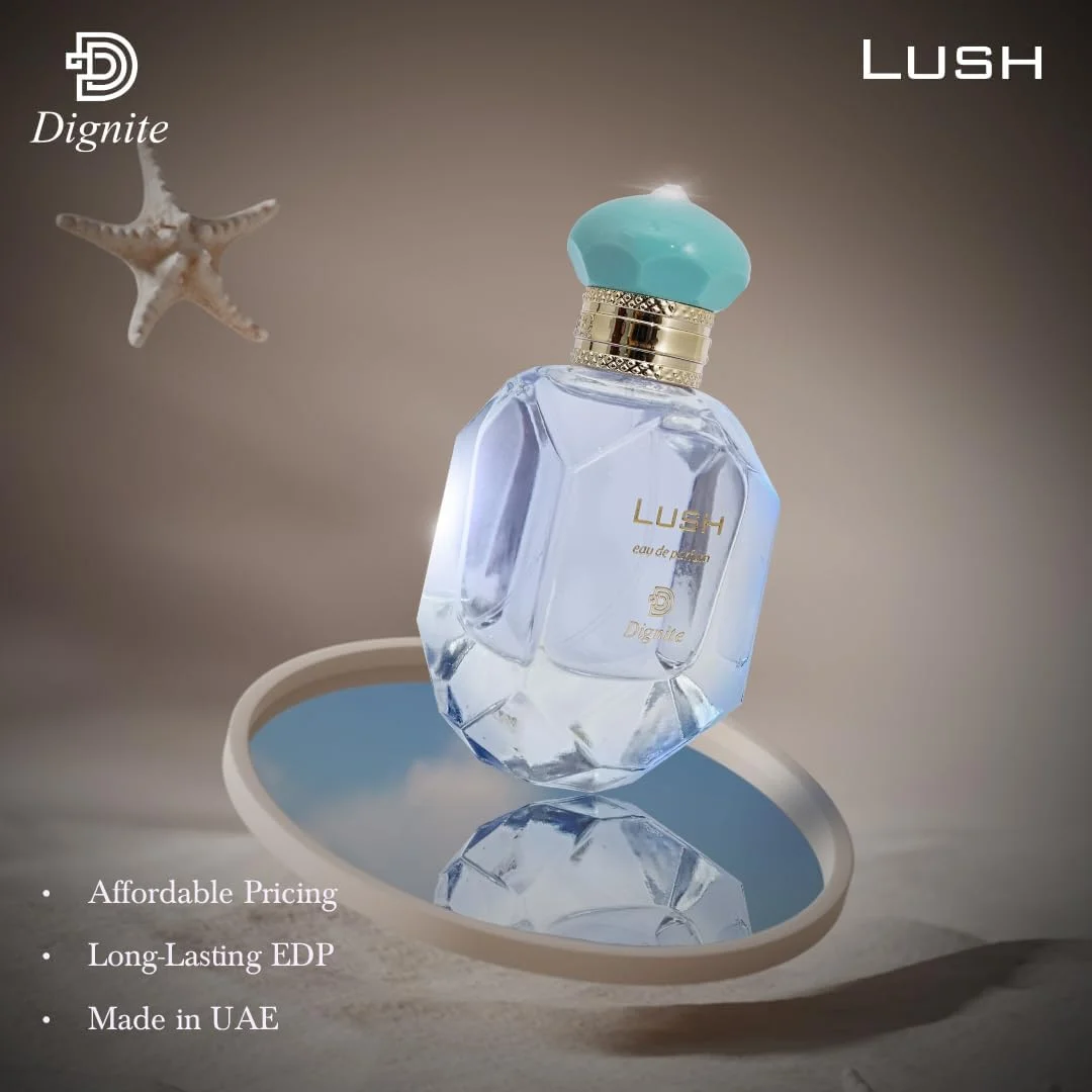 عطر زنانه دیگنیته لاش 50 میل - ادو پرفیوم - ترکیبی پر جنب و جوش از نارگیل، انگور فرنگی سیاه، رز و رایحه های چوبی - عطر گلی میوه ای برای زنان