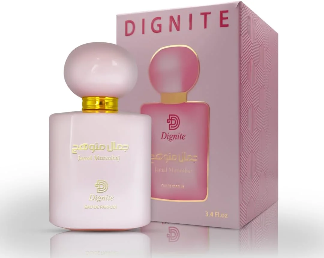 عطر زنانه دیگنیت جمال متوهج 100 میل – ادو پرفیوم – ترکیبی شیرین از توت فرنگی، رز و وانیل – رایحه ماندگار