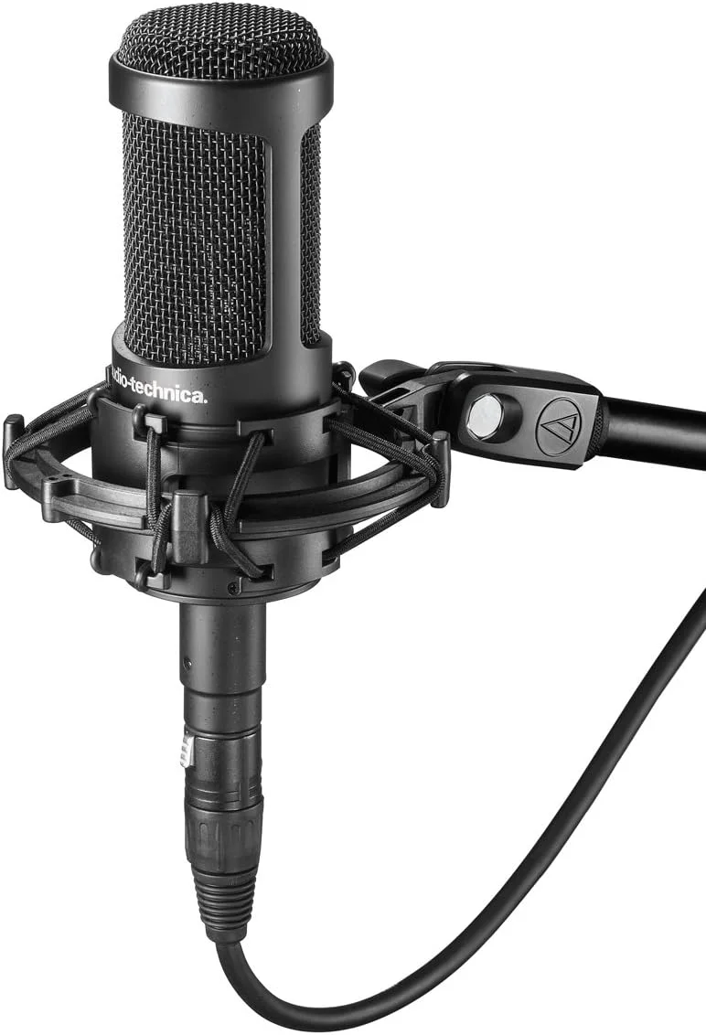 باندل میکروفون کاندنسر چند الگویی Audio-Technica AT2050 به همراه پایه بوم، پاپ فیلتر، کابل XLR و پارچه پولیش Austin Bazaar
