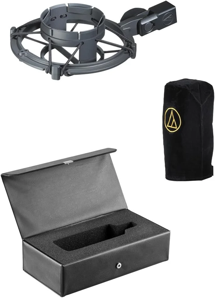 بسته میکروفون کندانسور کاردیوئید آدرس جانبی Audio-Technica AT4040 به همراه پایه میکروفون بوم، کابل XLR 10 فوتی و پارچه پولیش بسته میکروفون کندانسور کاردیوئید آدرس جانبی Audio-Technica AT4040 به همراه پایه میکروفون بوم، کابل XLR 10 فوتی و پارچه پولیش