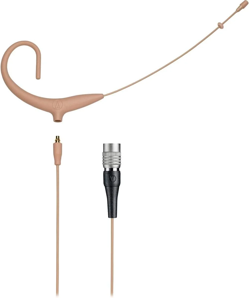 میکروفون هدست بی سیم Audio Technica BP892xcW MicroSet - کندانسور اومنی دایرکشنال با کابل جداشدنی 55 اینچی با کانکتور 4 پین cW برای فرستنده Body Pack - حساسیت 43- دسی بل بژ