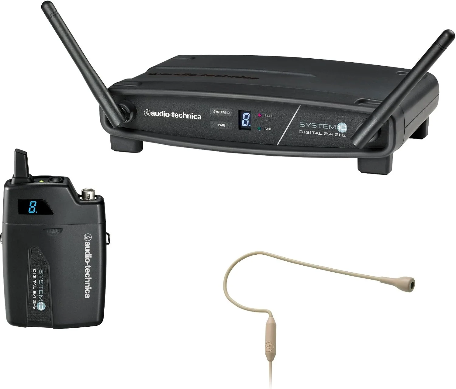 سیستم بی سیم دیجیتال هدست Audio-Technica ATW1101H92 System 10 PRO92cW - (بژ)