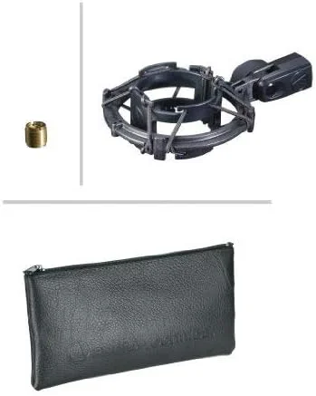 میکروفون کاندنسر کاردیوئید Audio-Technica AT2035 به همراه لرزه‌گیر، پاپ فیلتر، کابل XLR 3 متری، کیت تمیز کننده و موارد دیگر