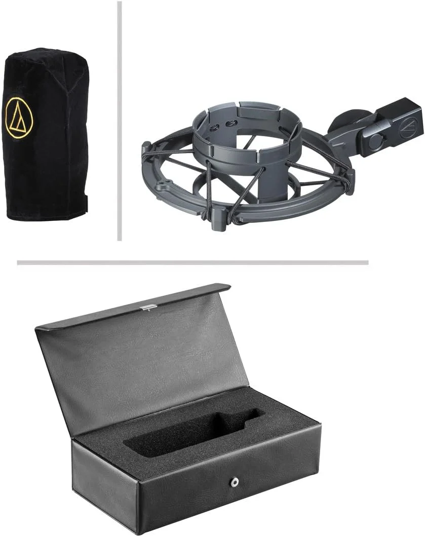 مجموعه میکروفون کاندنسر کاردیوئید Audio-Technica AT4040 به همراه پایه بوم، پاپ فیلتر، کابل XLR و پارچه پولیش Austin Bazaar مجموعه میکروفون کاندنسر کاردیوئید Audio-Technica AT4040 به همراه پایه بوم، پاپ فیلتر، کابل XLR و پارچه پولیش Austin Bazaar