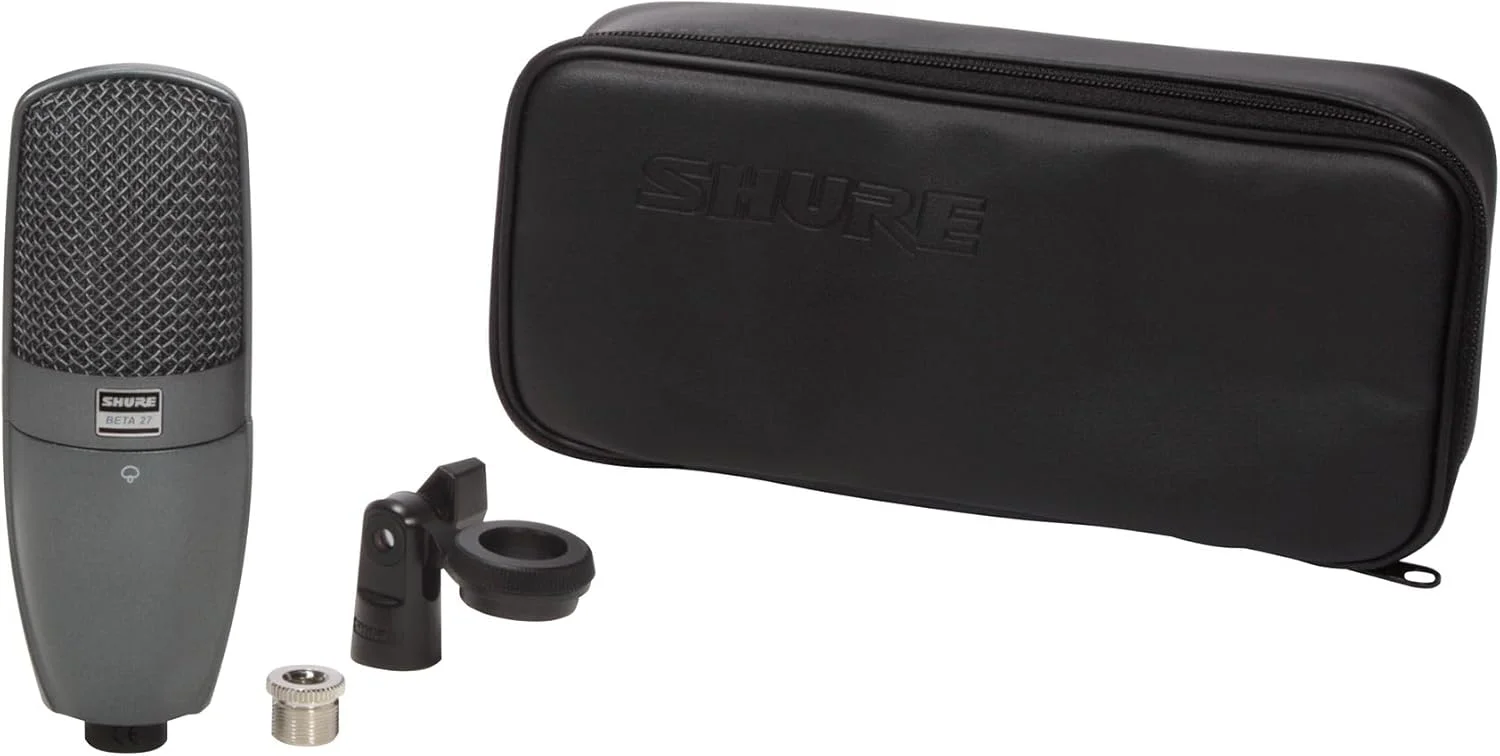 میکروفون خازنی سوپرکاردیوئید Shure BETA 27 با آدرس جانبی - ایده آل برای کاربردهای ساز و آواز، دارای فیلتر فرکانس پایین قابل تعویض و فیلتر پاپ داخلی 3 لایه میکروفون خازنی سوپرکاردیوئید Shure BETA 27 با آدرس جانبی - ایده آل برای کاربردهای ساز و آواز، دارای فیلتر فرکانس پایین قابل تعویض و فیلتر پاپ داخلی 3 لایه