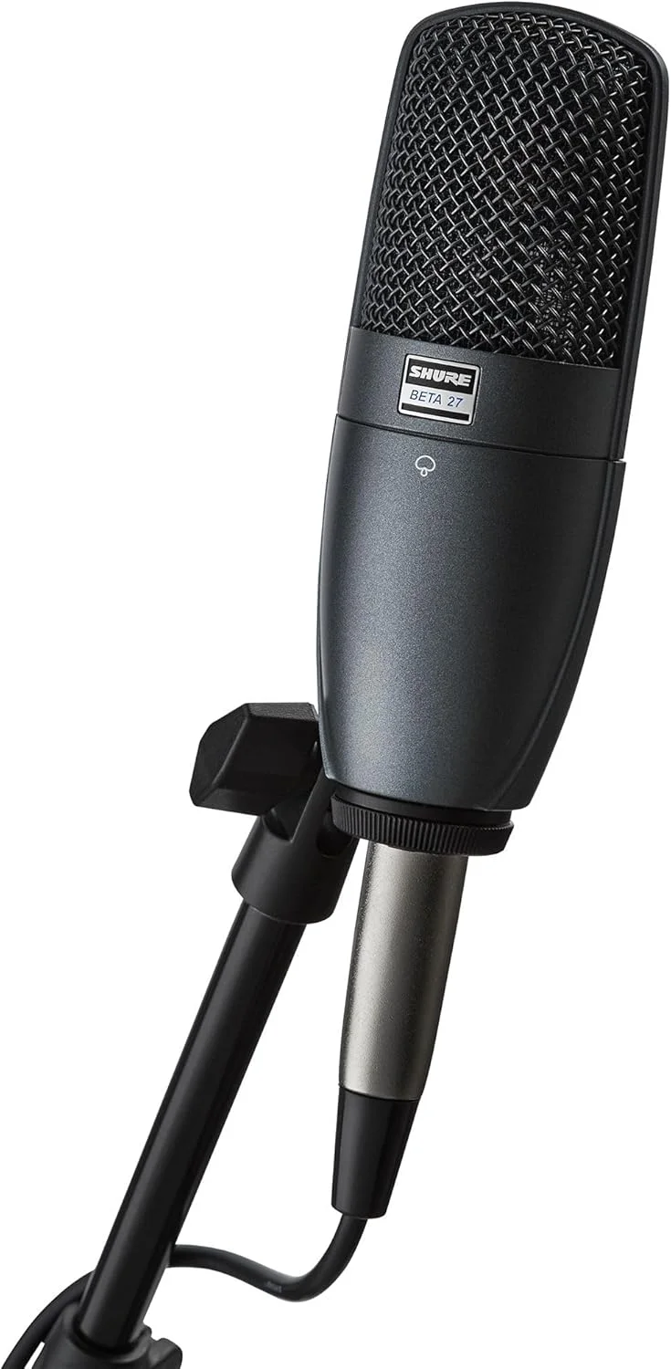 میکروفون خازنی سوپرکاردیوئید Shure BETA 27 با آدرس جانبی - ایده آل برای کاربردهای ساز و آواز، دارای فیلتر فرکانس پایین قابل تعویض و فیلتر پاپ داخلی 3 لایه میکروفون خازنی سوپرکاردیوئید Shure BETA 27 با آدرس جانبی - ایده آل برای کاربردهای ساز و آواز، دارای فیلتر فرکانس پایین قابل تعویض و فیلتر پاپ داخلی 3 لایه