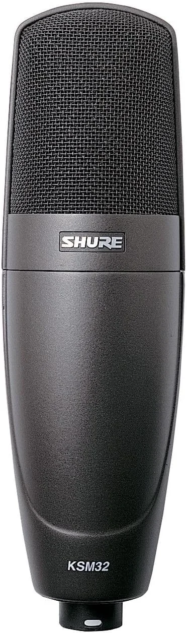 میکروفون استودیویی کاردیوئید کندانسر Shure KSM32/CG با دیافراگم تکی برجسته، خاکستری زغالی