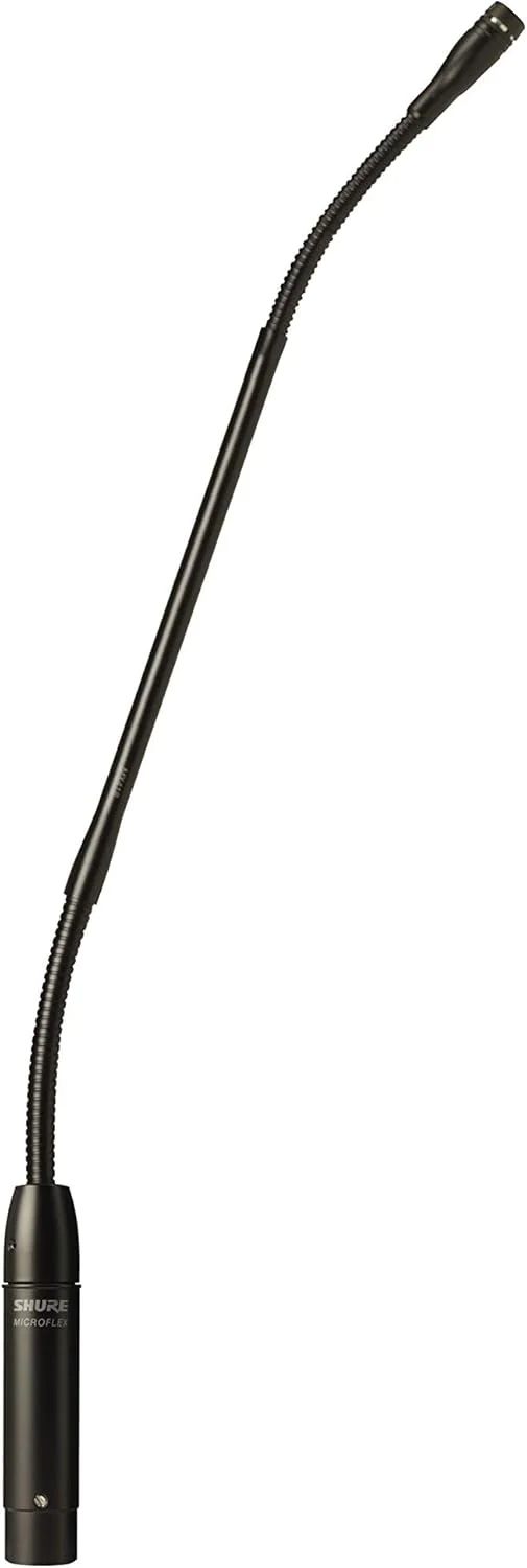 میکروفون کندانسور کاردیوید Shure MX412SE/C، گردن غازی 12 اینچی با پری امپ داخلی، لرزه گیر و فلنج، کابل 10 فوتی خروجی جانبی (یا خروجی زیرین)، بادگیر فوم Snap-Fit