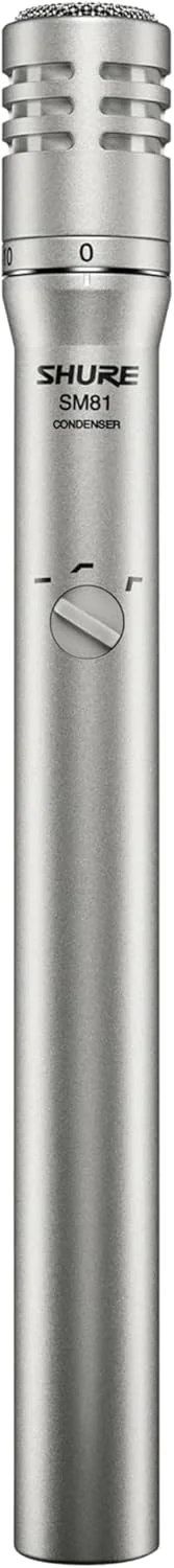 میکروفون ساز کندانسور Shure SM81، دینامیک، کاردیوئید، آماده استودیو، برای اجرای زنده و ضبط صدای حرفه ای، مشکی