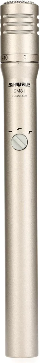 میکروفون ساز کندانسور Shure SM81، دینامیک، کاردیوئید، آماده استودیو، برای اجرای زنده و ضبط صدای حرفه ای، مشکی