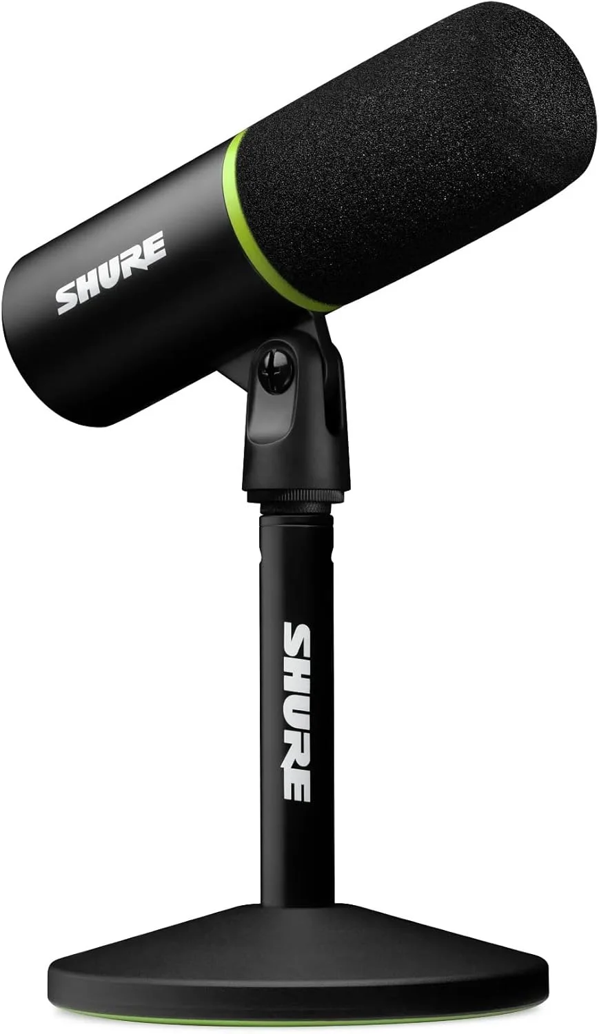 میکروفون گیمینگ Shure MV6، میکروفون USB PC دینامیک برای بازی و استریم - پایه رومیزی، حذف نویز پس زمینه، بی صدا کردن با لمس و خروجی 3.5 میلی متری برای نظارت هدفون در زمان واقعی