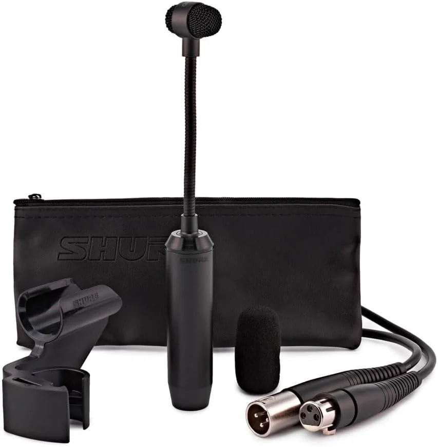 میکروفون درام خازنی کاردیوید گردن غازی Shure PGA98D-XLR به همراه پایه درام AP98DM