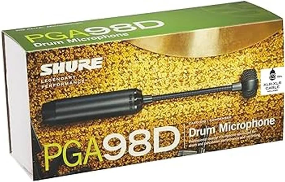 میکروفون درام خازنی کاردیوید گردن غازی Shure PGA98D-XLR به همراه پایه درام AP98DM