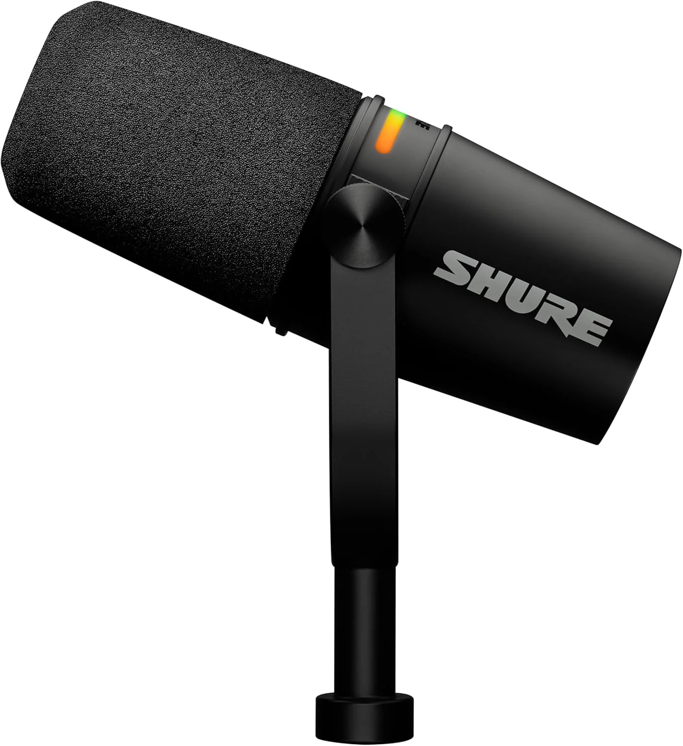 میکروفون پادکست Shure MV7+. صدای بهبود یافته، پنل لمسی LED، خروجی های USB-C و XLR، حالت سطح خودکار، فیلتر پاپ دیجیتال، جلوه های Reverb، پادکست، استریمینگ، ضبط - مشکی