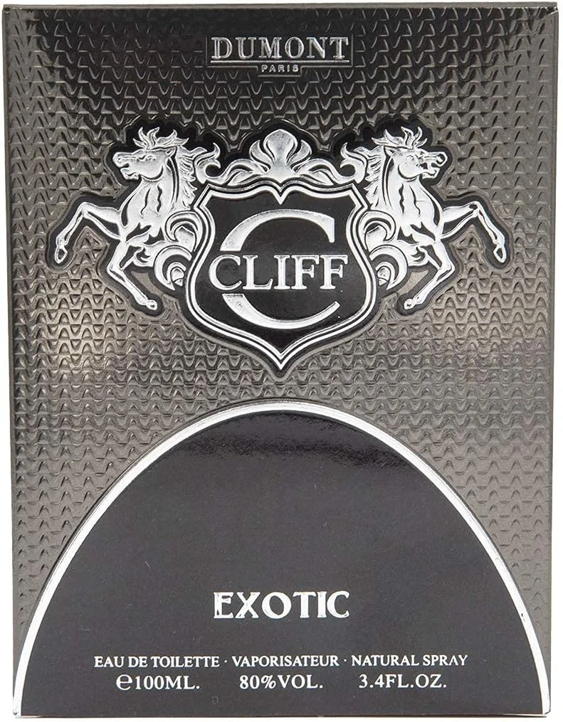 دومونت CLIFF EXOTIC - 100ml - ادو پرفیوم - عطر یونیسکس برای مردان و زنان - رایحه تازه، چوبی، مشک، کهربا و وانیل - اسپری بدن و عطر ماندگار - برای او و او