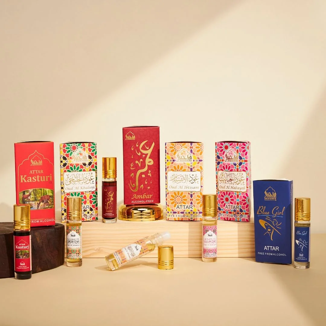 ست روغن عطر پرمیر دخنی | روغن های معطر عربی اصیل | رایحه های حلال ماندگار برای هدایای رمضان و عید | عود ابتسام، عود خلیجی، عود حبایب، کاستوری XX، امبر، بلو گرل - 6 عدد 6 میلی لیتری ست روغن عطر پرمیر دخنی | روغن های معطر عربی اصیل | رایحه های حلال ماندگار برای هدایای رمضان و عید | عود ابتسام، عود خلیجی، عود حبایب، کاستوری XX، امبر، بلو گرل - 6 عدد 6 میلی لیتری