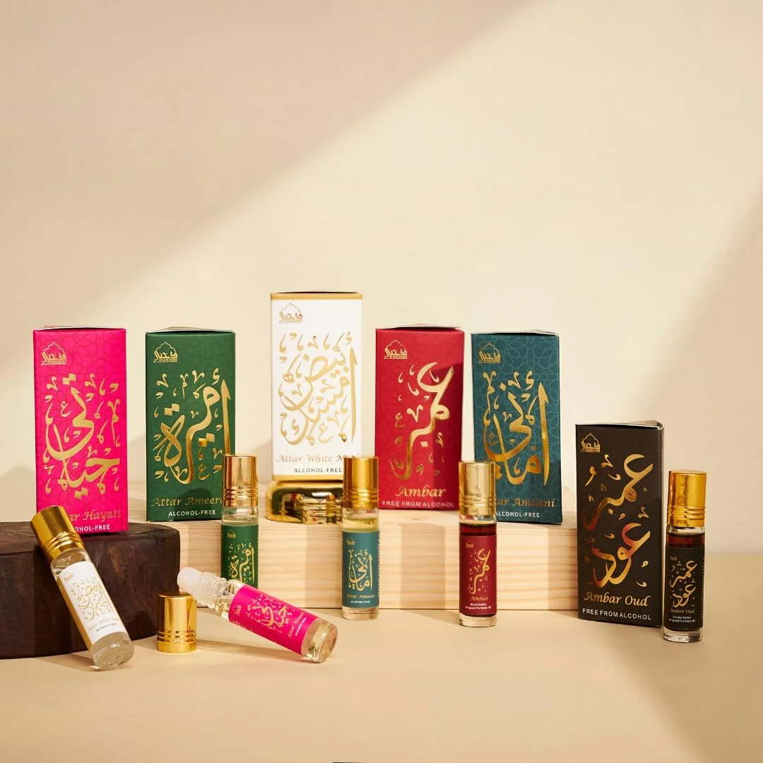 ست روغن عطر دخنی | روغن های معطر عربی اصیل | 100% خالص، ترکیبات حلال بدون الکل | آمانی، امیره، حیاتی، عنبر، عنبر عود، مشک سفید - 6 میلی لیتر هر کدام ست روغن عطر دخنی | روغن های معطر عربی اصیل | 100% خالص، ترکیبات حلال بدون الکل | آمانی، امیره، حیاتی، عنبر، عنبر عود، مشک سفید - 6 میلی لیتر هر کدام