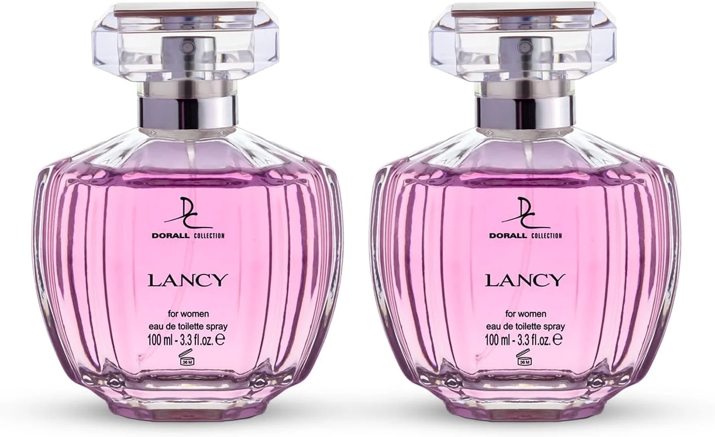 ادکلن زنانه دورال کالکشن مدل Lancy Eau de Toilette - 100 میلی لیتر (بسته 2 عددی)، رایحه گلی و گورمند، ماندگاری طولانی، عطر بدن زنانه
