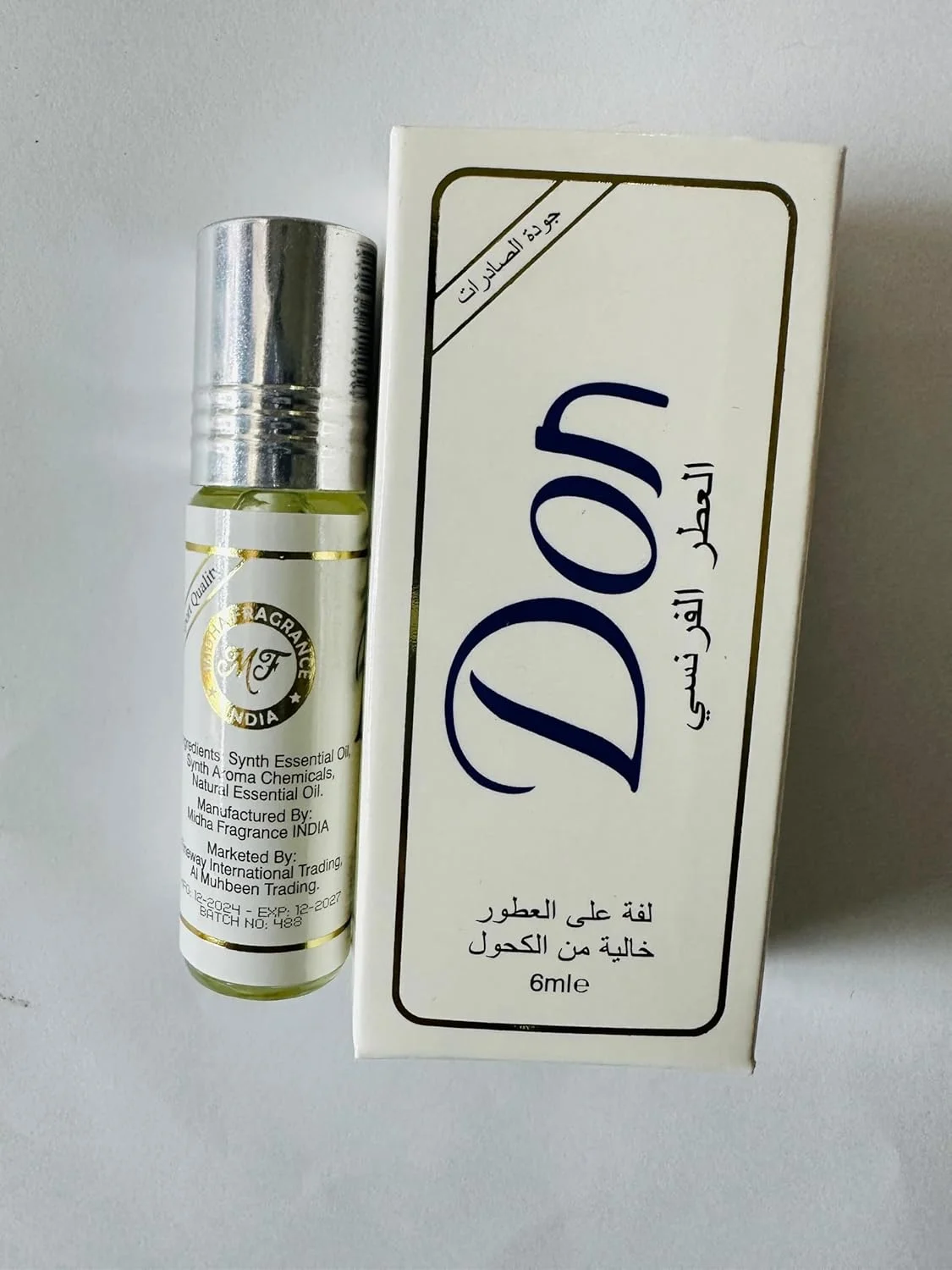 عطر روغنی رولی دان | بدون الکل | ماندگاری طولانی | ترکیبی ممتاز از روغن های ضروری طبیعی و مصنوعی | ایمن برای پوست و مناسب سفر | 6 میلی لیتر
