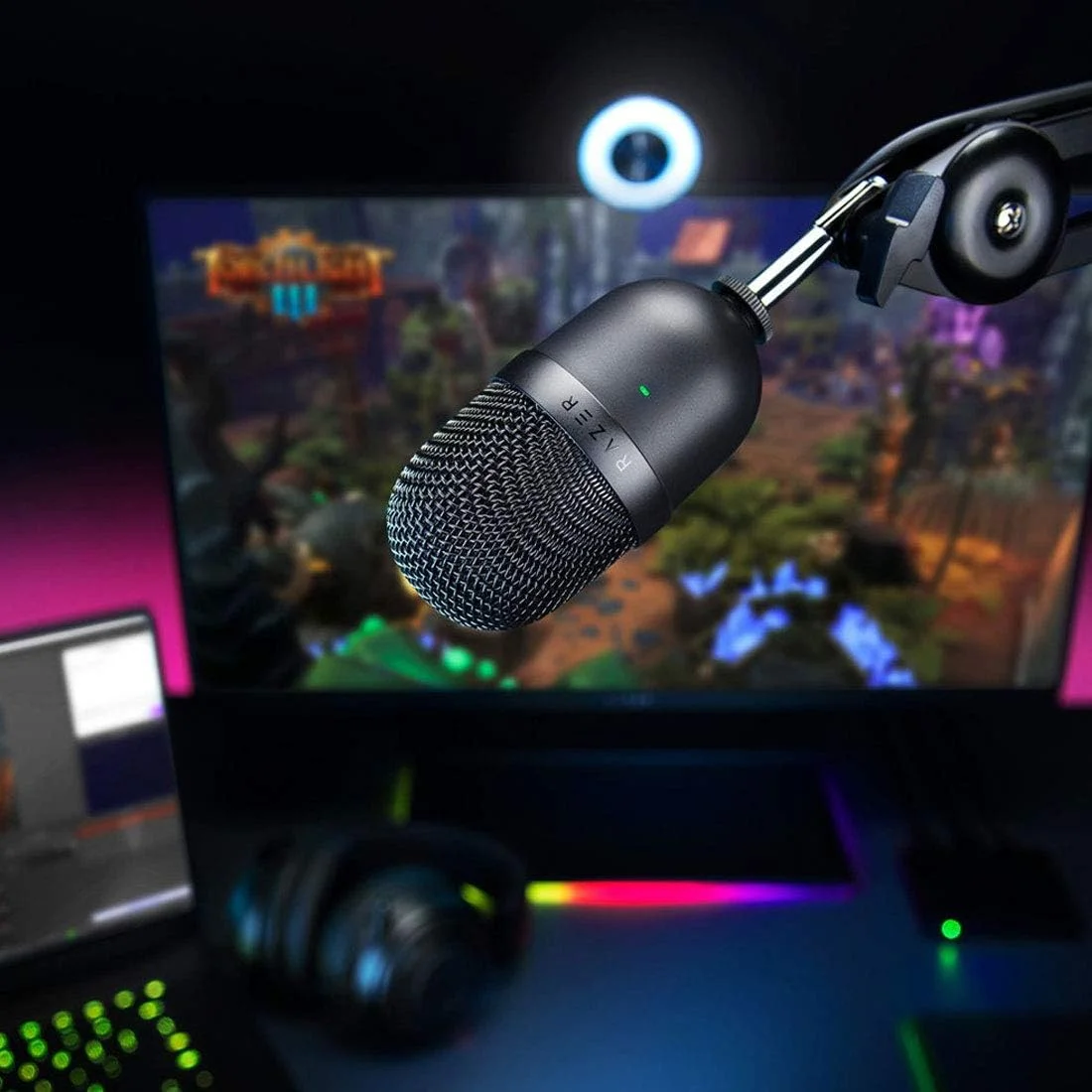 میکروفون استریمینگ USB ریزر Seiren Mini: الگوی برداشت Supercardioid دقیق - کیفیت ضبط حرفه ای - ساخت فوق العاده جمع و جور - پایه شیب دار سنگین - مقاوم در برابر ضربه - مشکی کلاسیک میکروفون استریمینگ USB ریزر Seiren Mini: الگوی برداشت Supercardioid دقیق - کیفیت ضبط حرفه ای - ساخت فوق العاده جمع و جور - پایه شیب دار سنگین - مقاوم در برابر ضربه - مشکی کلاسیک