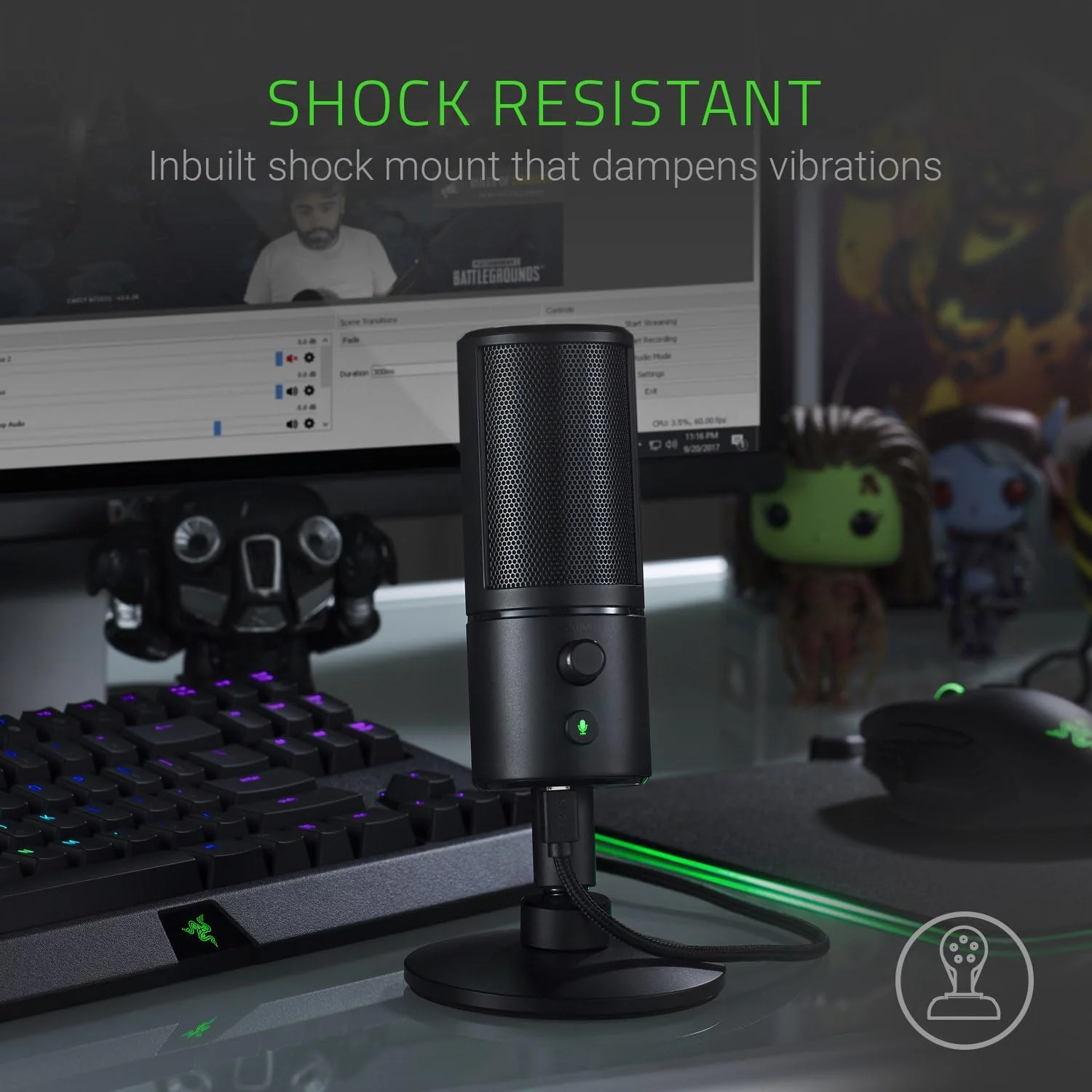 میکروفون استریمینگ Razer Seiren X (بازسازی شده) : الگوی برداشت Supercardioid - میکروفون کندانسور - پایه ضد لرزش داخلی - میکروفون استریمینگ حرفه ای - RZ19-02290100-R3U1 میکروفون استریمینگ Razer Seiren X (بازسازی شده) : الگوی برداشت Supercardioid - میکروفون کندانسور - پایه ضد لرزش داخلی - میکروفون استریمینگ حرفه ای - RZ19-02290100-R3U1