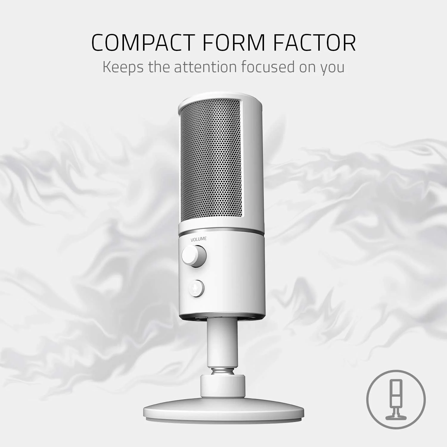 میکروفون USB رومیزی استریمینگ خازنی کاردیوئید Razer Seiren X - سفید عطارد میکروفون USB رومیزی استریمینگ خازنی کاردیوئید Razer Seiren X - سفید عطارد