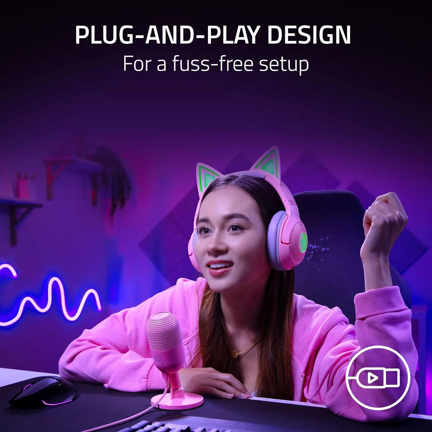 میکروفون USB ریزر Seiren V3 Mini: میکروفون کندانسور - الگوی قطبی سوپرکاردیوئید - حسگر بیصدا کردن با یک ضربه به همراه نشانگر LED - ضربهگیر - فوقالعاده جمعوجور - PC، Discord، OBS Studio، XSplit - کوارتز میکروفون USB ریزر Seiren V3 Mini: میکروفون کندانسور - الگوی قطبی سوپرکاردیوئید - حسگر بیصدا کردن با یک ضربه به همراه نشانگر LED - ضربهگیر - فوقالعاده جمعوجور - PC، Discord، OBS Studio، XSplit - کوارتز