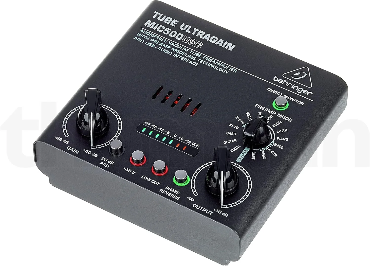 پری امپ لامپی آئودیوفایل بهرینگر مدل MIC500USB با تکنولوژی مدلینگ پری امپ و رابط USB/Audio