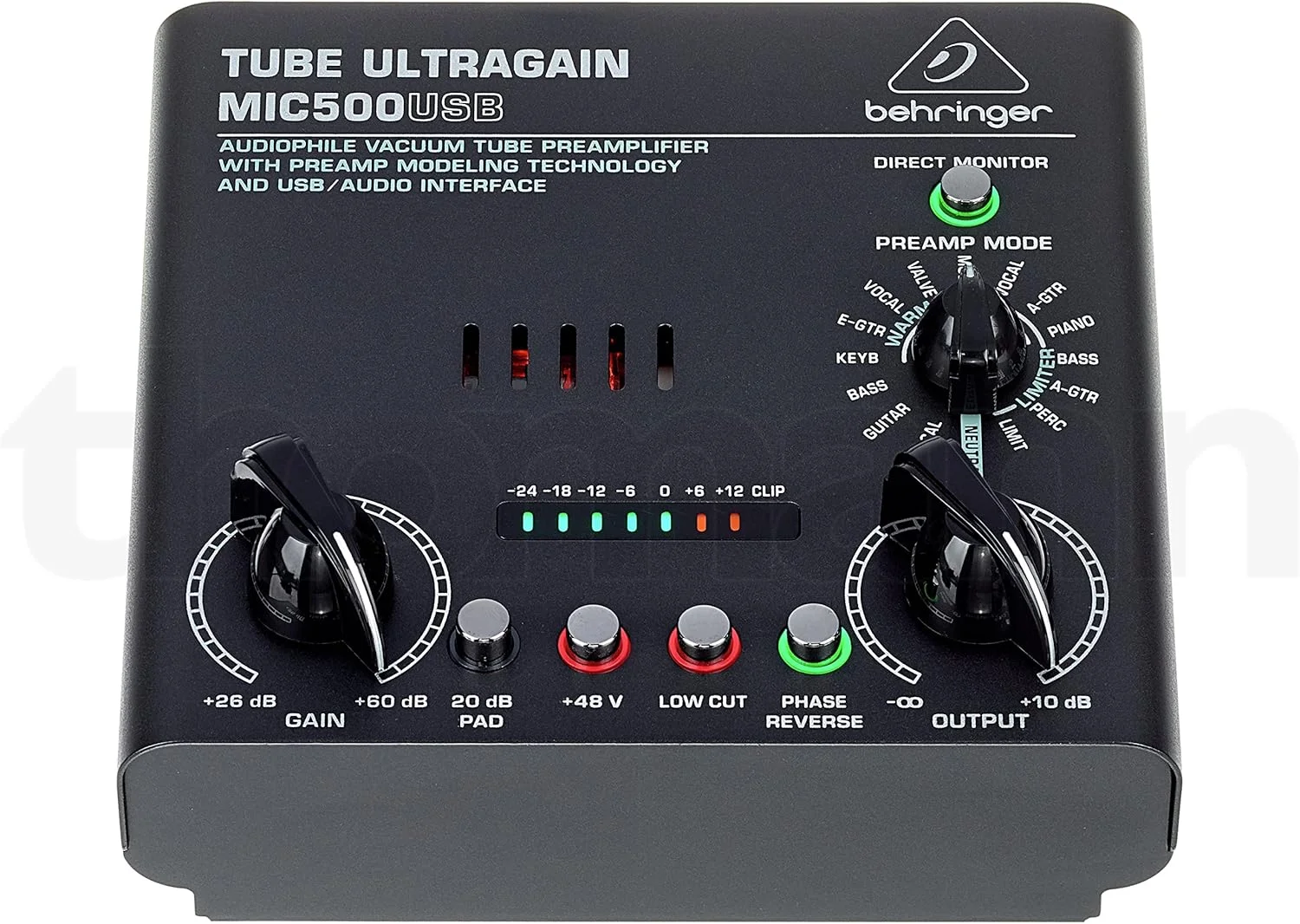 پری امپ لامپی آئودیوفایل بهرینگر مدل MIC500USB با تکنولوژی مدلینگ پری امپ و رابط USB/Audio