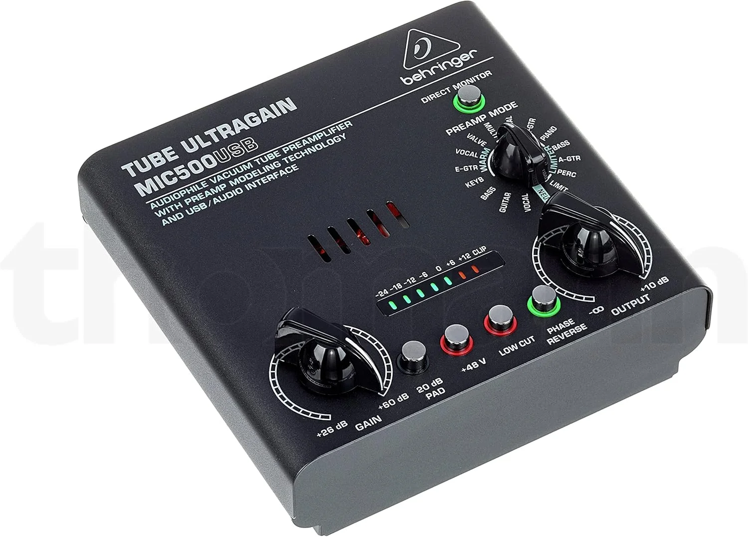 پری امپ لامپی آئودیوفایل بهرینگر مدل MIC500USB با تکنولوژی مدلینگ پری امپ و رابط USB/Audio