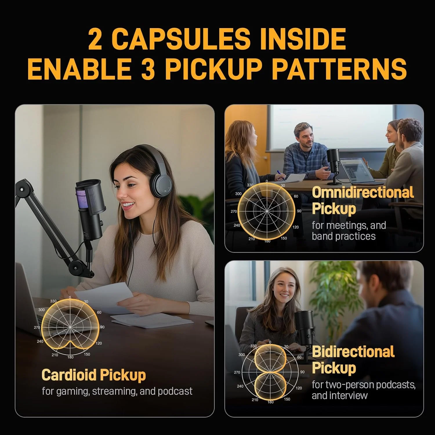 میکروفون USB گیمینگ Maono برای استریم، میکروفون کاندنسر پادکست با 3 الگوی قطبی و نرم افزار برای Twitch TikTok YouTube Discord، میکروفون استودیویی حرفه ای برای ضبط صدا برای کامپیوتر PC Mac PS5 PS4، مدل DM50 میکروفون USB گیمینگ Maono برای استریم، میکروفون کاندنسر پادکست با 3 الگوی قطبی و نرم افزار برای Twitch TikTok YouTube Discord، میکروفون استودیویی حرفه ای برای ضبط صدا برای کامپیوتر PC Mac PS5 PS4، مدل DM50