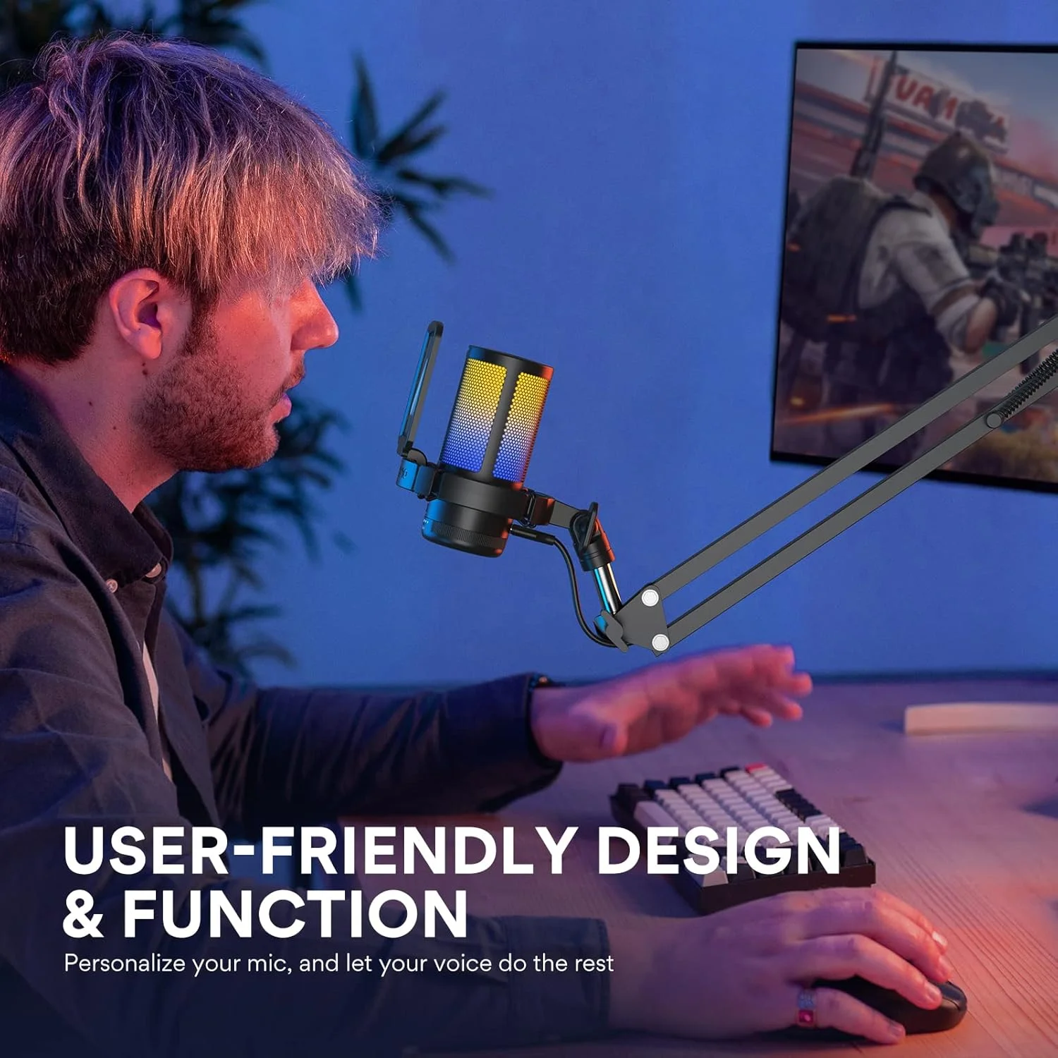 میکروفون گیمینگ USB Maono برای کامپیوتر، میکروفون کندانسور با حذف نویز، نورهای RGB، قطع صدا، بهره برای استریم، ضبط، پادکست، چت، Twitch، YouTube، Discord، کامپیوتر، PS5، PS4، GamerWave DM20 میکروفون گیمینگ USB Maono برای کامپیوتر، میکروفون کندانسور با حذف نویز، نورهای RGB، قطع صدا، بهره برای استریم، ضبط، پادکست، چت، Twitch، YouTube، Discord، کامپیوتر، PS5، PS4، GamerWave DM20