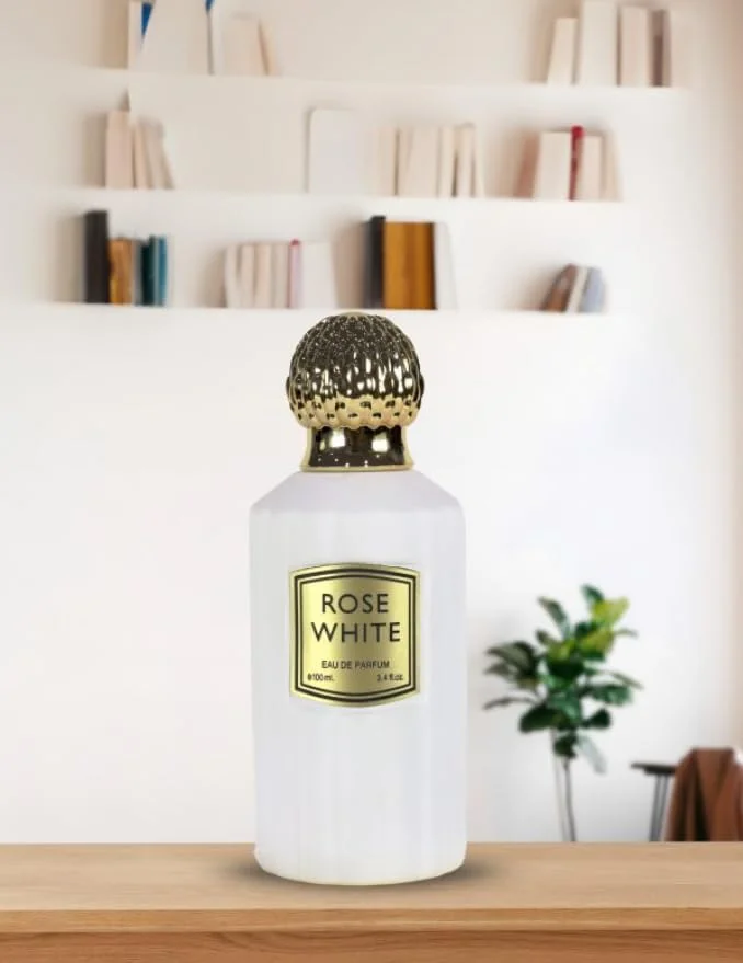 عطر زنانه رز سفید Gemspire حجم 100 میلی لیتر - ادو پرفیوم لوکس با ماندگاری طولانی | رایحه گلی رمانتیک با رز سفید، یاس و مشک | بهترین هدیه عطر برای خانم ها، رایحه ای ظریف و زنانه