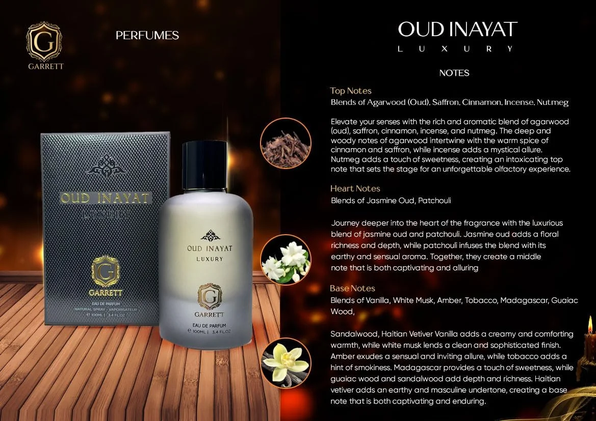 عطر جی گرت عود عنایت از گرت پرفیوم | ترکیبی از عود عربی و رایحه فرانسوی، خلق یک تجربه بویایی واقعا منحصر به فرد.