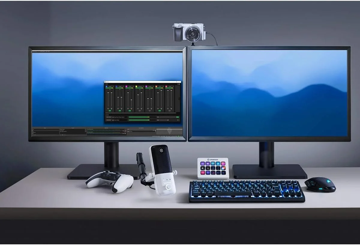 میکروفون USB کاندنسر استودیویی با کیفیت عالی Elgato Wave:3 سفید - برای استریم، پادکست، بازی، دفتر کار خانگی، نرم افزار میکسر رایگان، پلاگین های جلوه صوتی، ضد اعوجاج، Plug n Play، برای مک، کامپیوتر میکروفون USB کاندنسر استودیویی با کیفیت عالی Elgato Wave:3 سفید - برای استریم، پادکست، بازی، دفتر کار خانگی، نرم افزار میکسر رایگان، پلاگین های جلوه صوتی، ضد اعوجاج، Plug n Play، برای مک، کامپیوتر