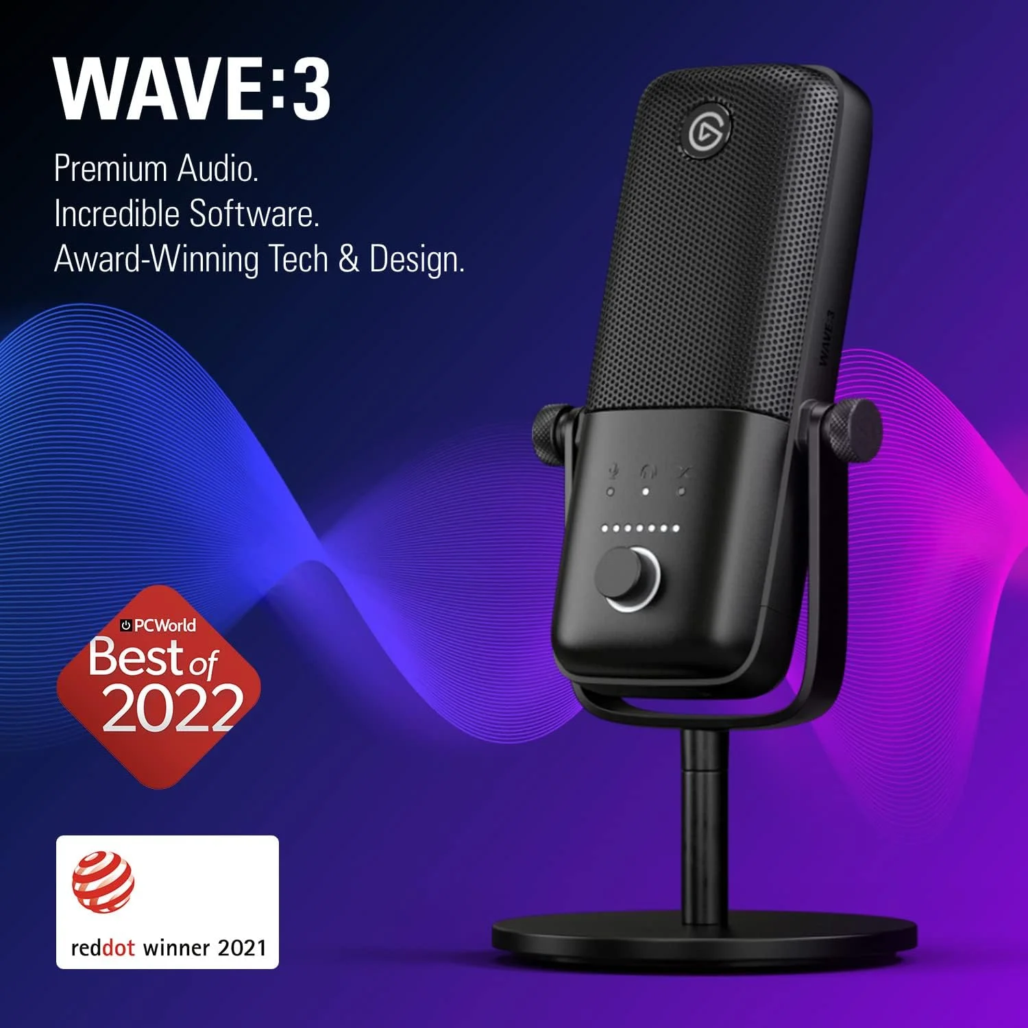 میکروفون USB کاندنسر استودیویی با کیفیت عالی Elgato Wave:3 برای استریم، پادکست، بازی و دفتر کار خانگی، نرم افزار میکسر رایگان، پلاگین های جلوه های صوتی، ضد اعوجاج، Plug ’n Play، برای مک، کامپیوتر میکروفون USB کاندنسر استودیویی با کیفیت عالی Elgato Wave:3 برای استریم، پادکست، بازی و دفتر کار خانگی، نرم افزار میکسر رایگان، پلاگین های جلوه های صوتی، ضد اعوجاج، Plug ’n Play، برای مک، کامپیوتر