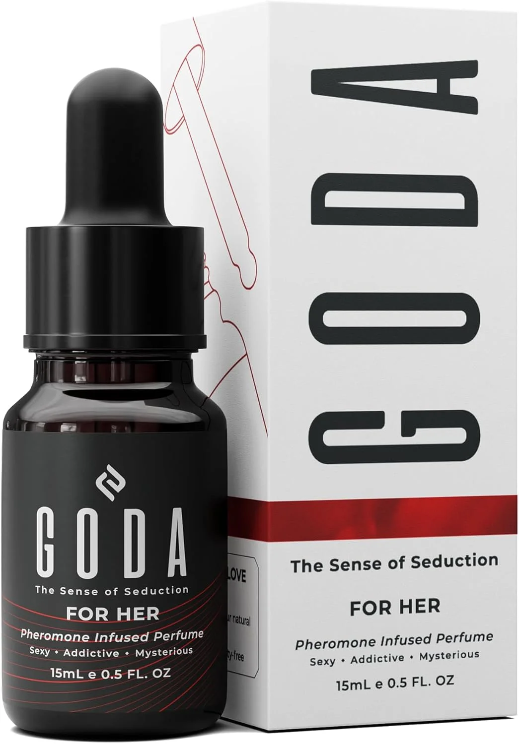 عطر فرمون زنانه GODA – اورجینال – رایحه های ماندگار زنانه با یاس و رز، وگان و بدون تست حیوانی – 15 میلی لیتر / 0.50 fl. oz
