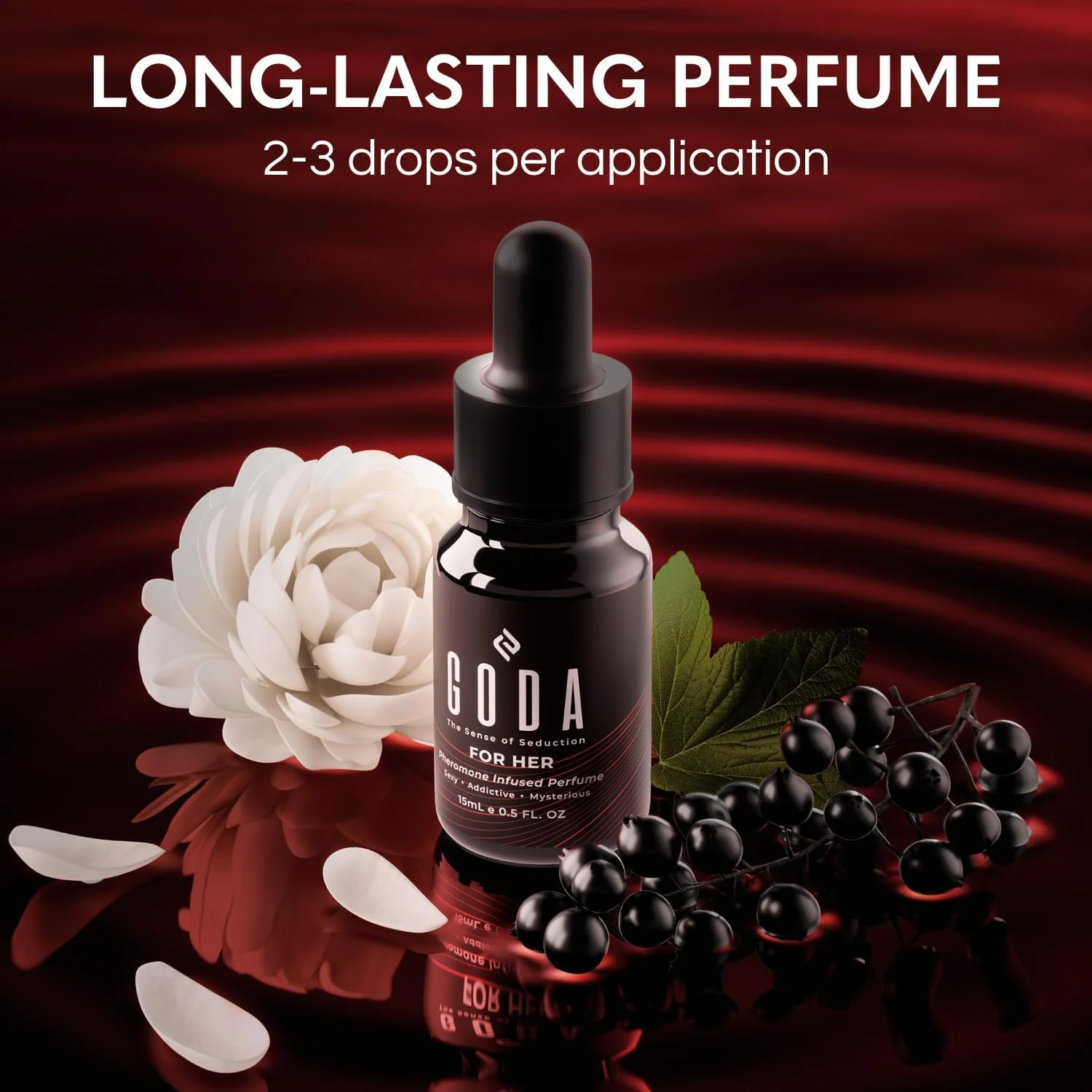 عطر فرمون زنانه GODA – اورجینال – رایحه های ماندگار زنانه با یاس و رز، وگان و بدون تست حیوانی – 15 میلی لیتر / 0.50 fl. oz عطر فرمون زنانه GODA – اورجینال – رایحه های ماندگار زنانه با یاس و رز، وگان و بدون تست حیوانی – 15 میلی لیتر / 0.50 fl. oz
