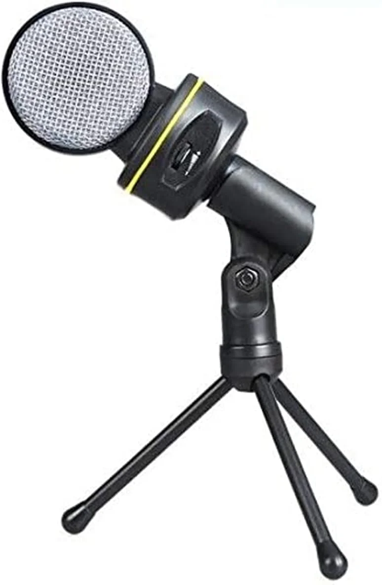 میکروفون کندانسور سیم دار 3.5 میلی متری eWINNER [C1719] با سه پایه برای کامپیوتر شخصی، لپ تاپ، اسکایپ، MSN، کارائوکه