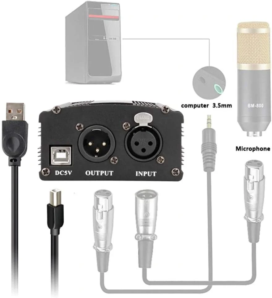 منبع تغذیه فانتوم 48 ولت تک کاناله eWINNER با کابل USB برای هر میکروفون کندانسور تجهیزات ضبط موسیقی (تغذیه USB) منبع تغذیه فانتوم 48 ولت تک کاناله eWINNER با کابل USB برای هر میکروفون کندانسور تجهیزات ضبط موسیقی (تغذیه USB)