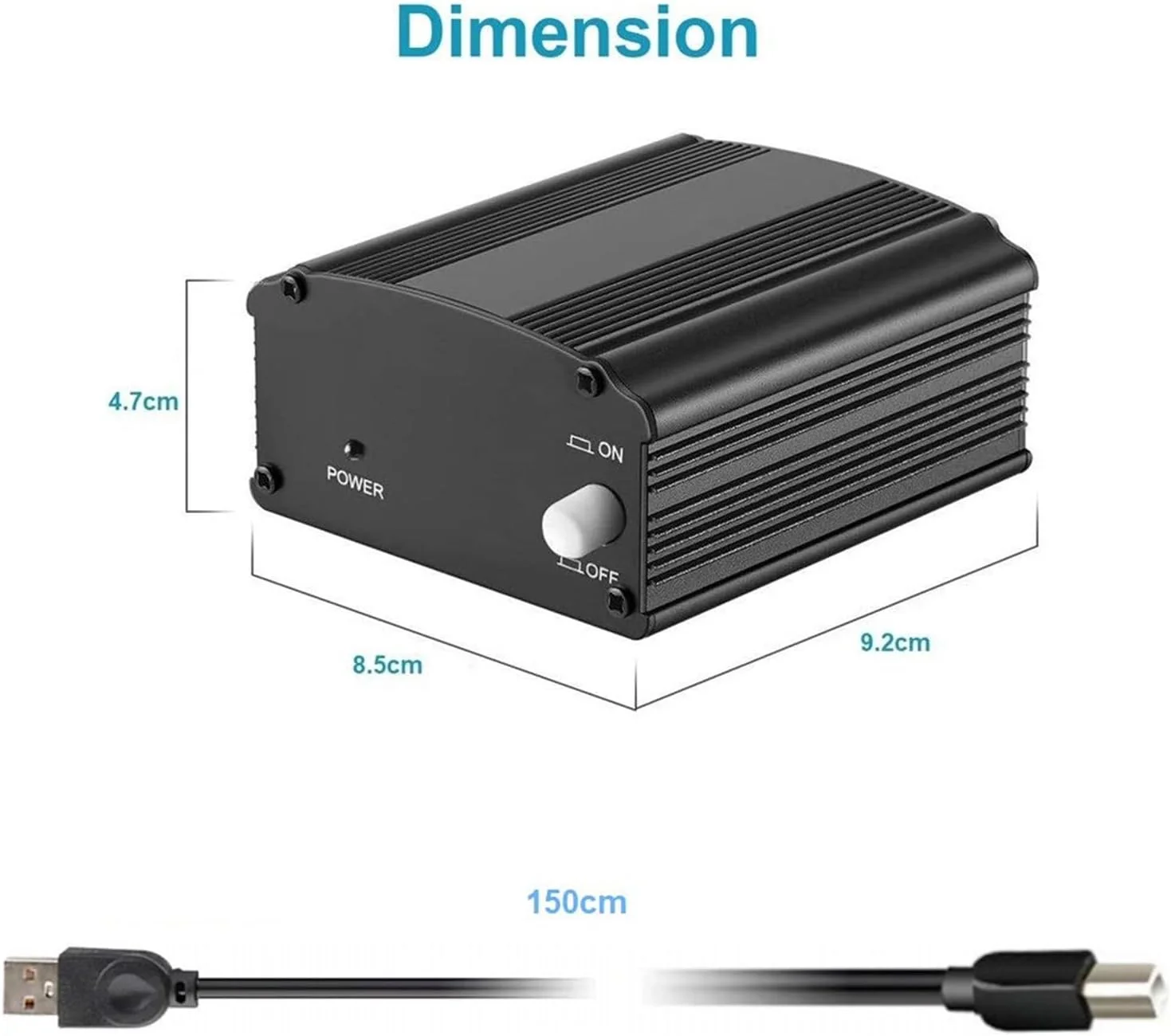 منبع تغذیه فانتوم 48 ولت تک کاناله eWINNER با کابل USB برای هر میکروفون کندانسور تجهیزات ضبط موسیقی (تغذیه USB) منبع تغذیه فانتوم 48 ولت تک کاناله eWINNER با کابل USB برای هر میکروفون کندانسور تجهیزات ضبط موسیقی (تغذیه USB)