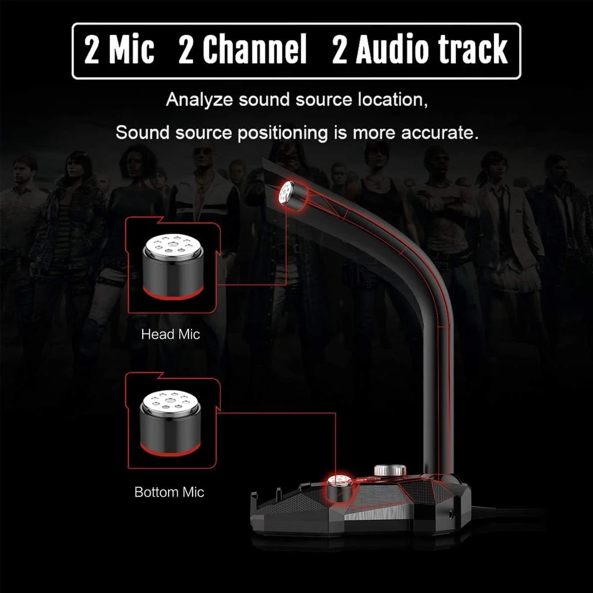 میکروفون کاندنسر USB گیمینگ eWINNER GK با نور LED برای کامپیوتر/لپ تاپ/رومیزی، مناسب برای ضبط ویدیوهای یوتیوب و استودیوی پادکست (مشکی و قرمز) میکروفون کاندنسر USB گیمینگ eWINNER GK با نور LED برای کامپیوتر/لپ تاپ/رومیزی، مناسب برای ضبط ویدیوهای یوتیوب و استودیوی پادکست (مشکی و قرمز)