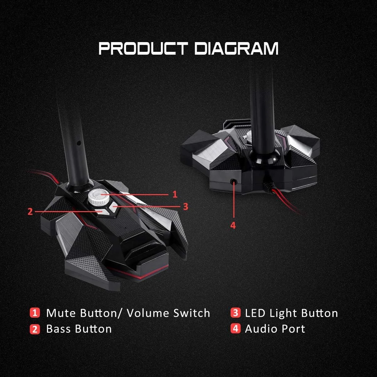 میکروفون کاندنسر USB گیمینگ eWINNER GK با نور LED برای کامپیوتر/لپ تاپ/رومیزی، مناسب برای ضبط ویدیوهای یوتیوب و استودیوی پادکست (مشکی و قرمز) میکروفون کاندنسر USB گیمینگ eWINNER GK با نور LED برای کامپیوتر/لپ تاپ/رومیزی، مناسب برای ضبط ویدیوهای یوتیوب و استودیوی پادکست (مشکی و قرمز)