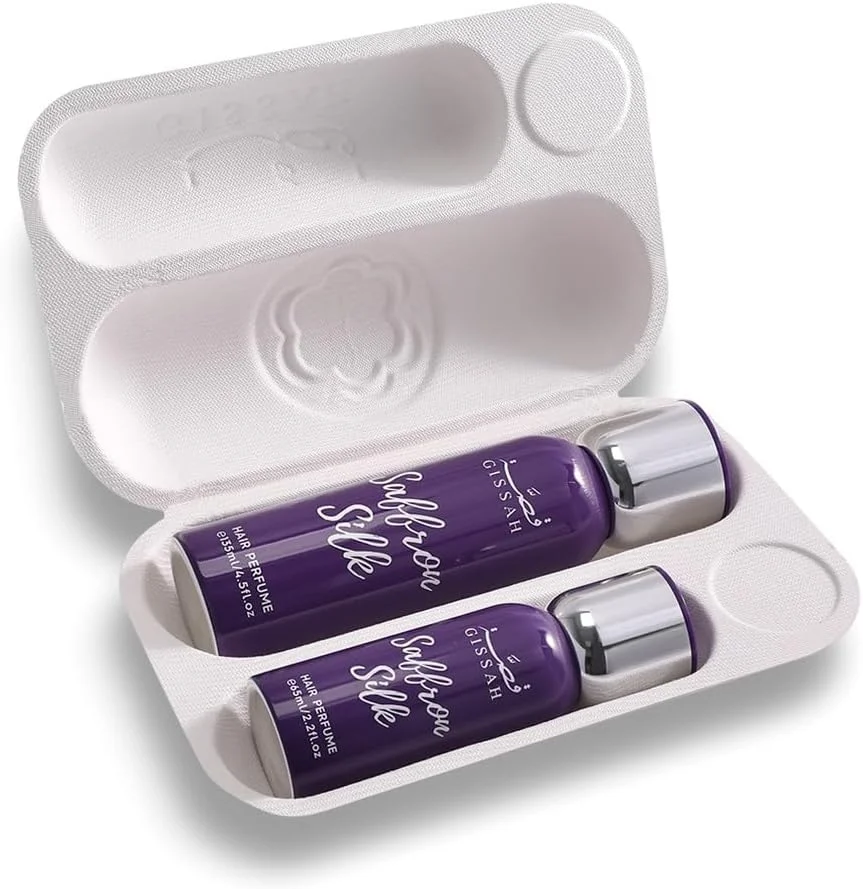 گیسا زعفران سیلک 135 میلی لیتر (4.5 fl.oz) + عطر مو 65 میلی لیتر (2.2 fl.oz) زنانه و مردانه / فلفل صورتی برزیلی، زعفران، هل، کارامل، نت های چوبی، وانیل، نت های مشک