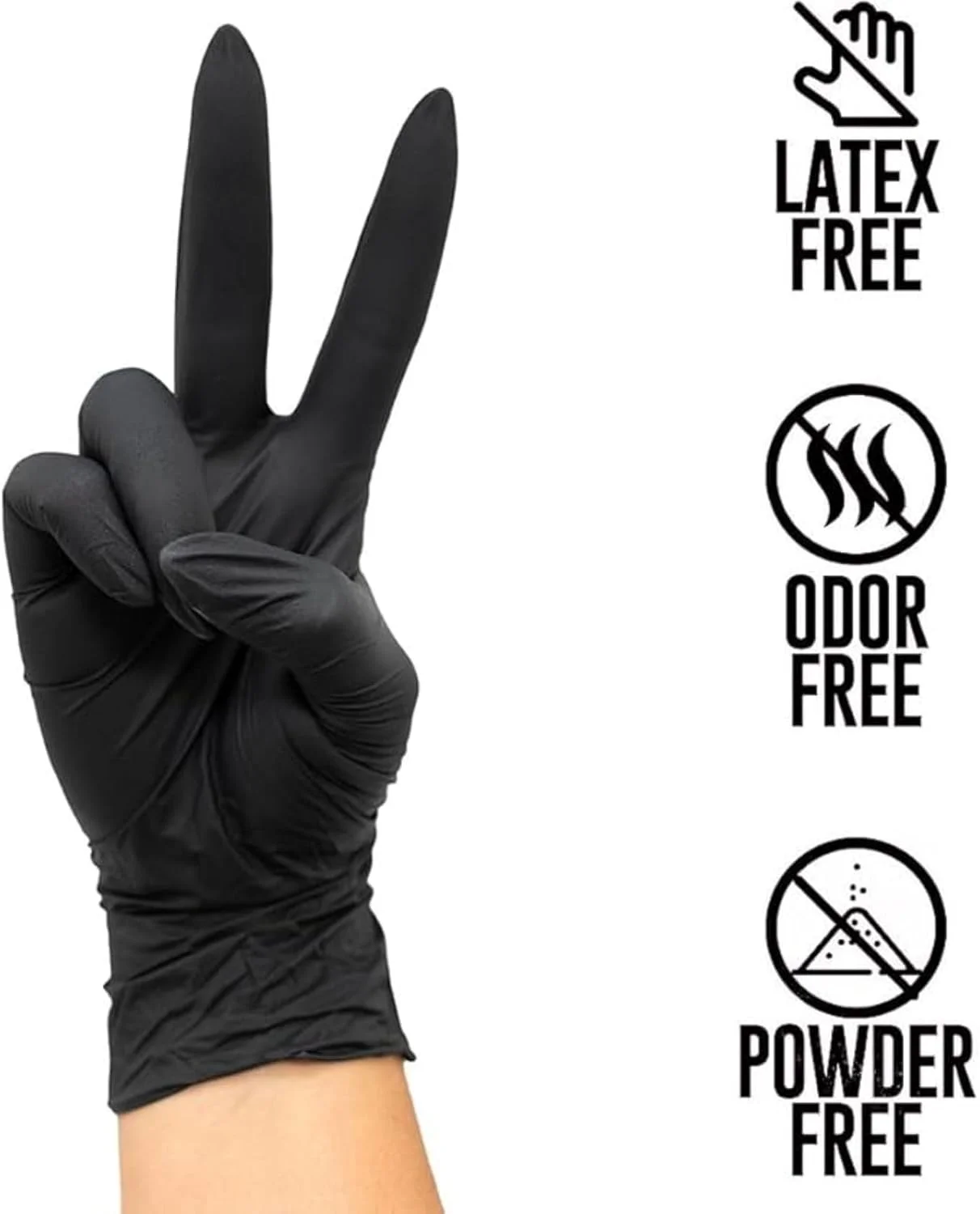 دستکش معاینه نیتریل ZALCOON یکبار مصرف بدون لاتکس و پودر، مقاوم در برابر مواد شیمیایی، مناسب برای معاینات پزشکی، منزل، نظافت، آماده سازی غذا، ایمن برای مواد غذایی و غیر استریل (بسته 10 عددی x 100 عدد)