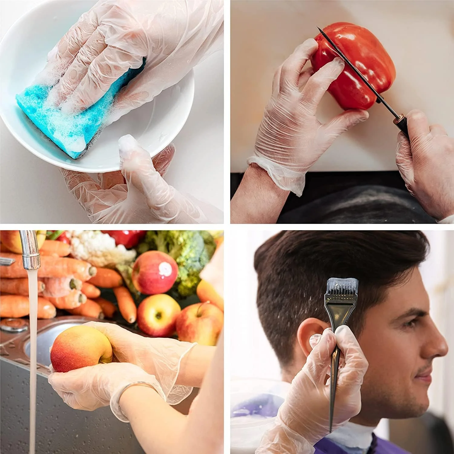 دستکش یکبار مصرف وینیل معاینه زالکون، دستکش های بدون لاتکس و بدون پودر 4.5 گرمی برای مصارف سبک، منزل، نظافت، آماده سازی غذا، ایمن برای مواد غذایی و غیر استریل (5 بسته x 100 عدد) دستکش یکبار مصرف وینیل معاینه زالکون، دستکش های بدون لاتکس و بدون پودر 4.5 گرمی برای مصارف سبک، منزل، نظافت، آماده سازی غذا، ایمن برای مواد غذایی و غیر استریل (5 بسته x 100 عدد)