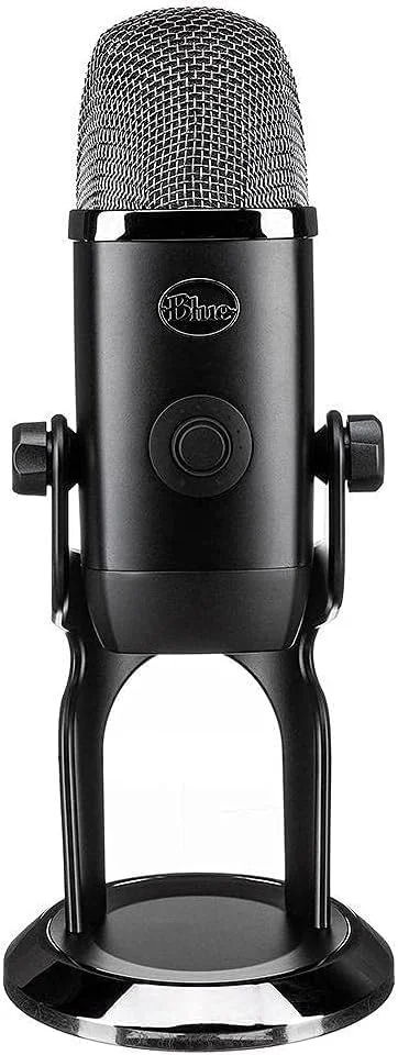 میکروفون USB کاندنسر حرفه ای Blue Yeti X با اندازه گیری با وضوح بالا، نورپردازی آبی و جلوه های صوتی Blue Voice برای بازی، استریم و پادکست در رایانه شخصی و مک (بازسازی شده)