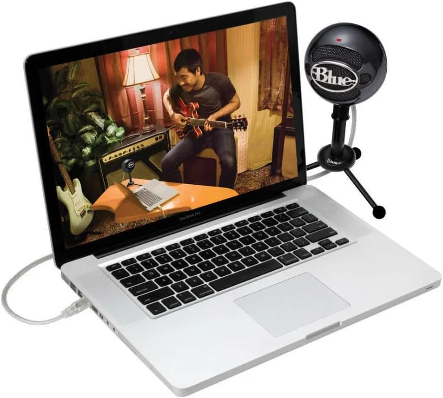 میکروفون USB Blue Snowball برای کامپیوتر و مک، پادکست، بازی، استریم و ضبط صدا، کندانسور چند جهته/کاردیوئید - مشکی براق میکروفون USB Blue Snowball برای کامپیوتر و مک، پادکست، بازی، استریم و ضبط صدا، کندانسور چند جهته/کاردیوئید - مشکی براق