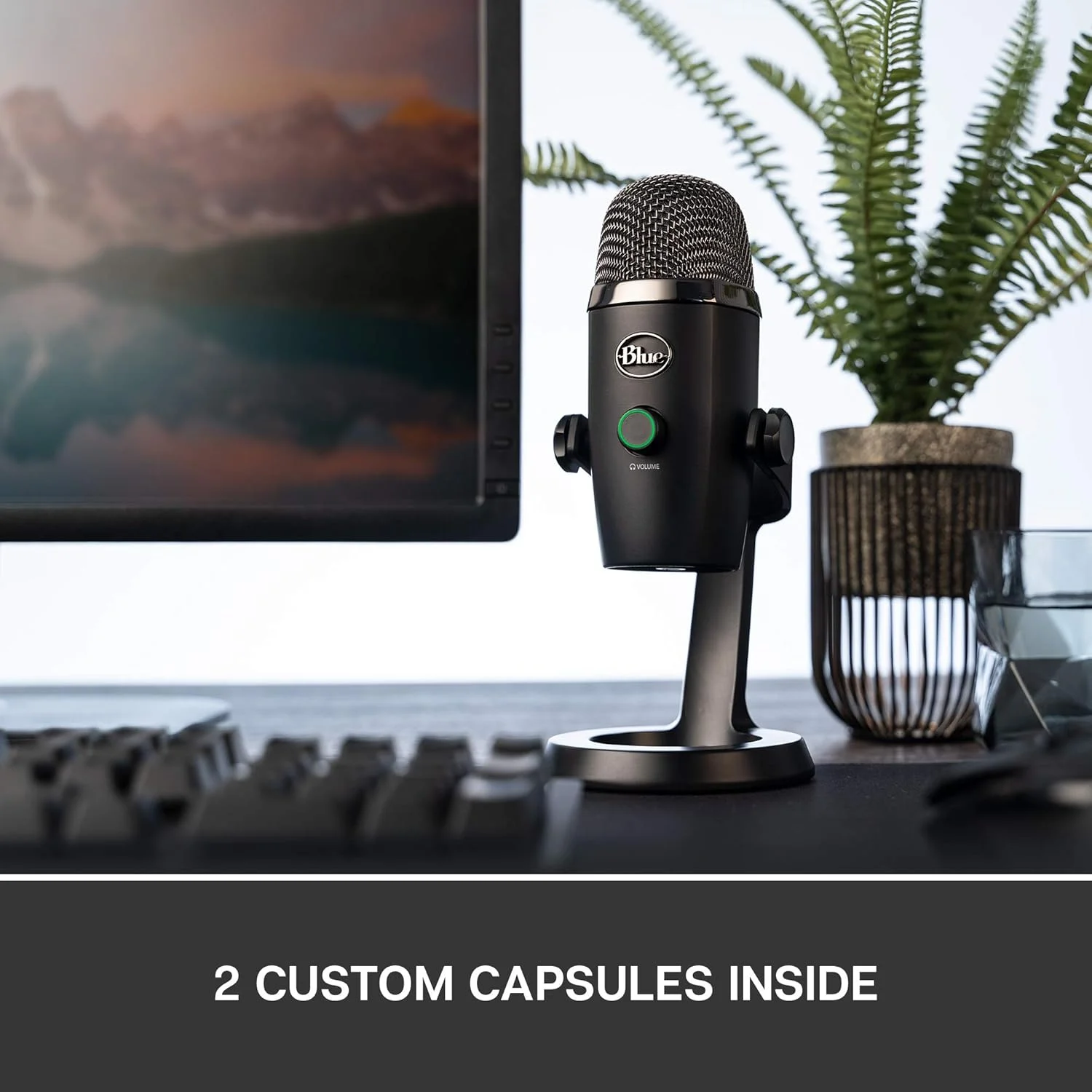 میکروفون USB پریمیوم Logitech for Creators Blue Yeti Nano برای ضبط، استریم، بازی، پادکست روی PC و Mac، میکروفون کندانسور با افکت های Blue VO!CE، مانیتورینگ بدون تاخیر - مشکی میکروفون USB پریمیوم Logitech for Creators Blue Yeti Nano برای ضبط، استریم، بازی، پادکست روی PC و Mac، میکروفون کندانسور با افکت های Blue VO!CE، مانیتورینگ بدون تاخیر - مشکی